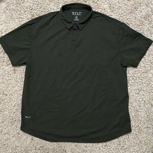 BYLT Premium Basics Lux Army Hunter Green Short Sleeve Polo Shirt Size XXL